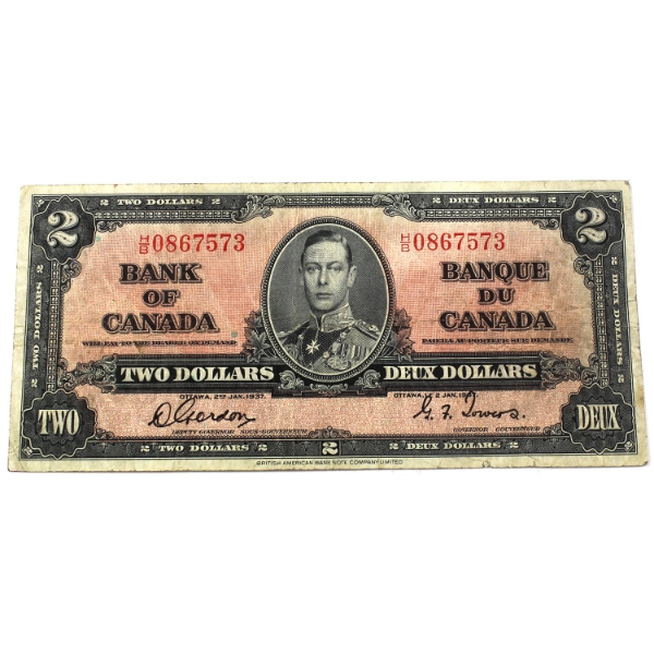 BC-22b 1937 $2 VF Gordon-Towers SN: H/B0867573