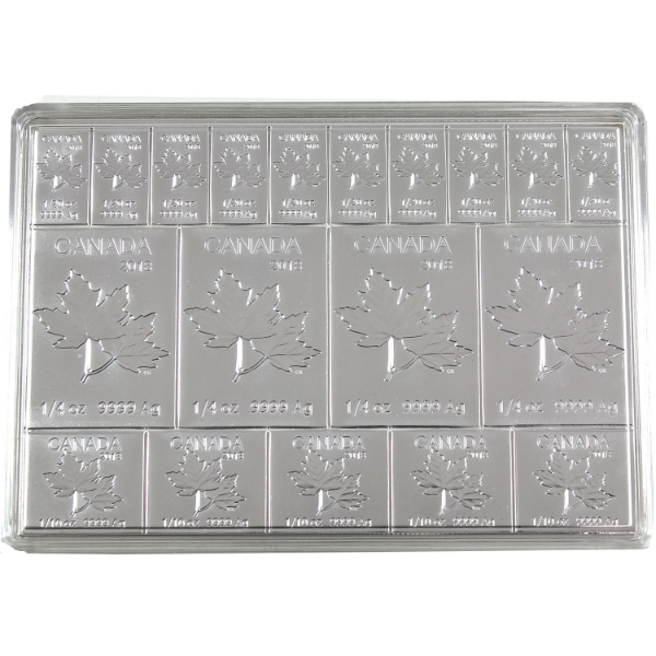 2oz Total! 2018 Royal Canadian Mint Maple Leaf Flex Silver Fractional Multibar (Tax Exempt)