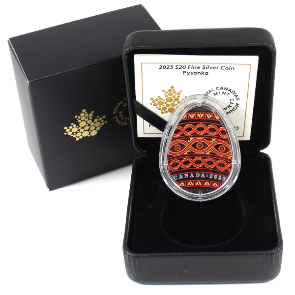 2023 $20 Pysanka 1oz .9999 Fine Silver Coin (Tax Exempt)