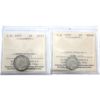 Image 1 : Great Britain Silver 1937 3 Pence & 6 Pence ICCS MS63 & MS64