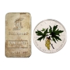 Image 1 : 2x 1oz Scotiabank JM Bar & 2005 Coloured Bigleaf Maple Round Fine Silver. 2pcs. (Tax Exempt)