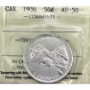 Image 1 : 50-cent 1936 ICCS AU50 