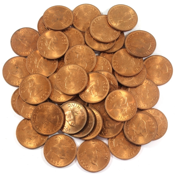 Great Britain 1955 Farthings. 50pcs.