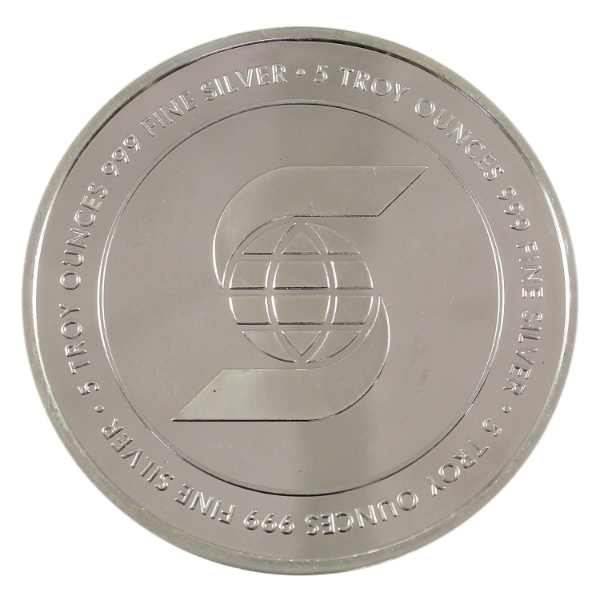 5oz Scotiabank .999 Fine Silver Round (Tax Exempt)
