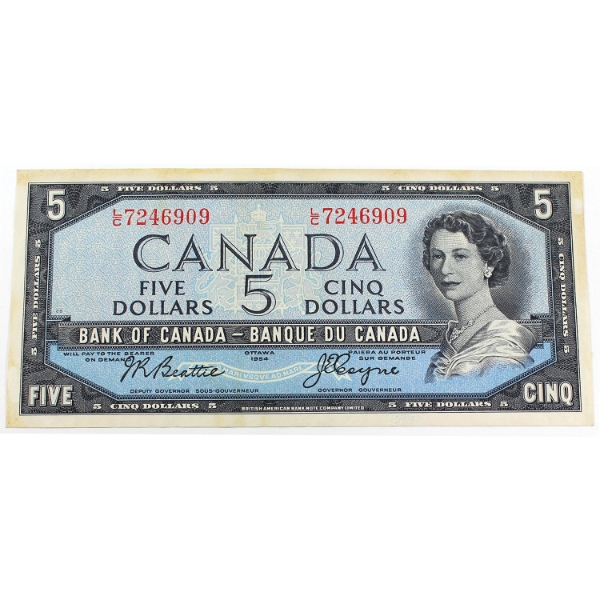 BC-39a 1954 $5 AU Beattie-Coyne SN: L/C7246909