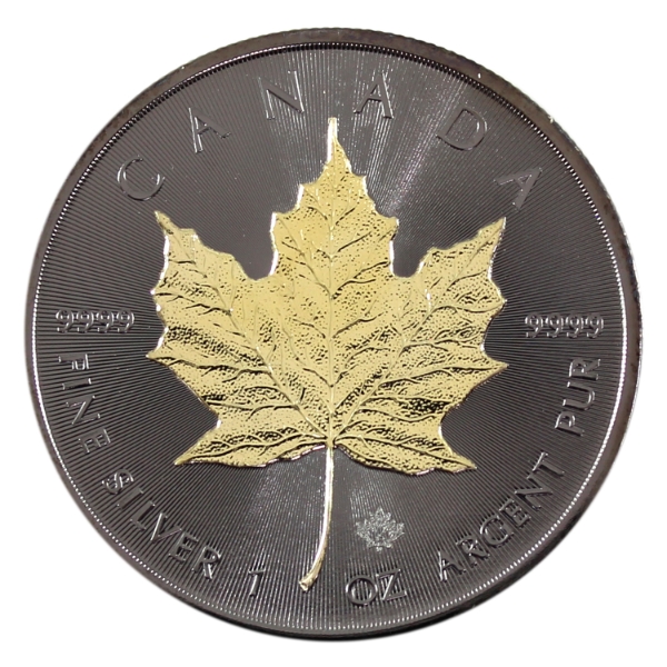 1oz 2015 $5 SML .9999 Fine Silver w/ Black Ruthenium Finish & 24K Gold Plating