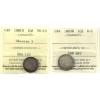 Image 1 : 10-cent 1881H Obverse 1 VG10 & 1883H G6 ICCS. 2pcs.