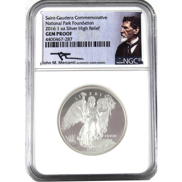 1oz USA 2016 Saint-Gaudens Commemorative National Park Foundation .999 Fine Silver NGC GEM Proof