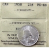 Image 1 : 25-cent 1958 ICCS MS66