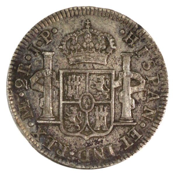 Peru Silver 1819 JP 2 Reales AU