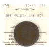 Image 1 : BR-874 CH-NS1E2 1840 Province of Nova Scotia Half Penny Token ICCS F12