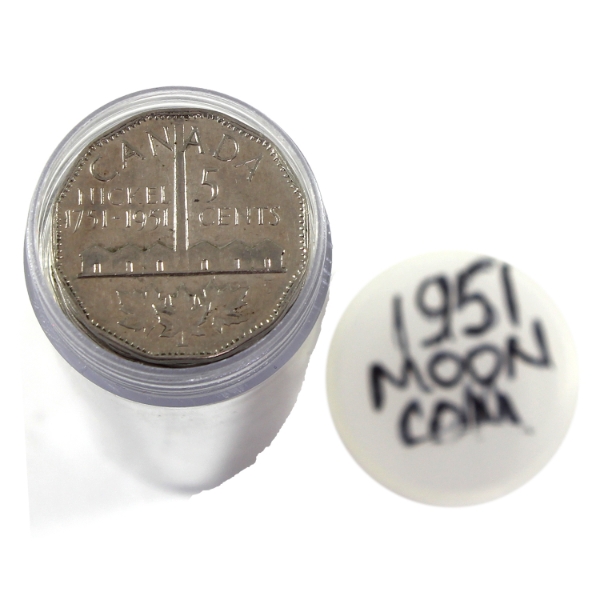 5-cent 1951 Half Moon Variety Refinery Roll of 40pcs