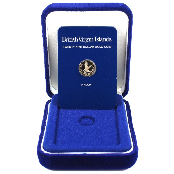 British Virgin Islands Gold 1980 $25 .500 Fine Gold Proof Coin