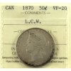 Image 1 : 50-cent 1870 LCW ICCS VF20
