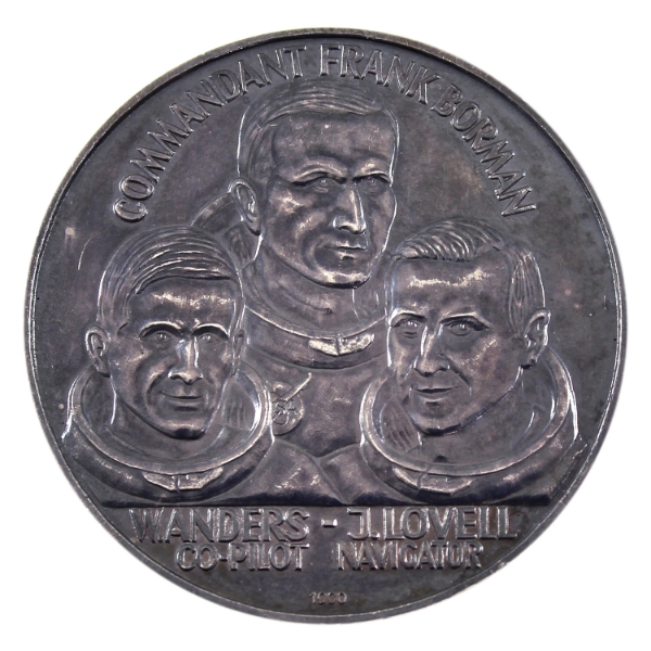 1968 Apollo 8 Medal 0.871oz .999 Fine Silver, 39mm (Tax Exempt)