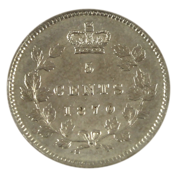 5-cent 1870 Narrow Rim UNC+