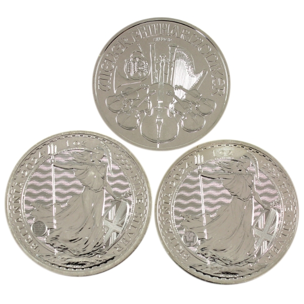 3x 1oz Austria & Great Britain 2024 .999 Fine Silver Rounds. 3pcs. (Tax Exempt)