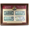Image 1 : Canadian Banknote One Dollar Set in Wooden Frame