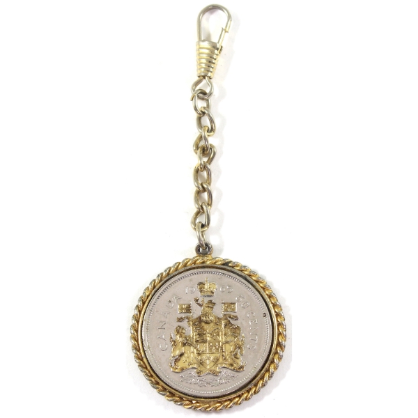 50-cent 1965 in Bezel & Keychain w/ Selective Gold Plating