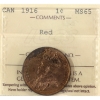 Image 1 : 1-cent 1916 ICCS MS65 Red