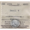 Image 1 : 5-cent 1908 Small 8 ICCS MS63 