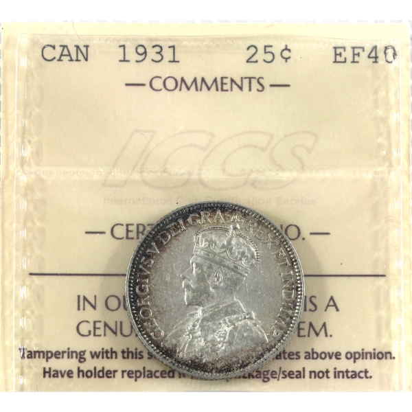 25-cent 1931 ICCS EF40