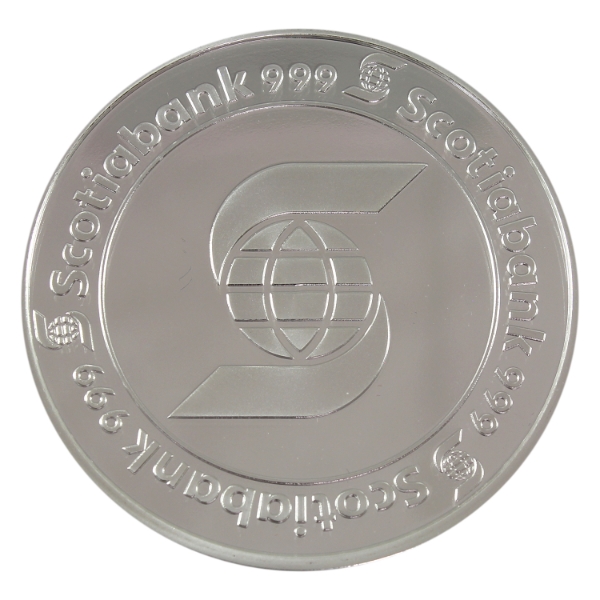 5oz Scotiabank .999 Fine Silver Round (Tax Exempt)