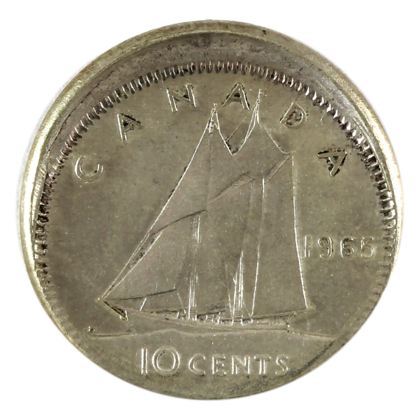 10-cent 1965 Off Struck Ungraded