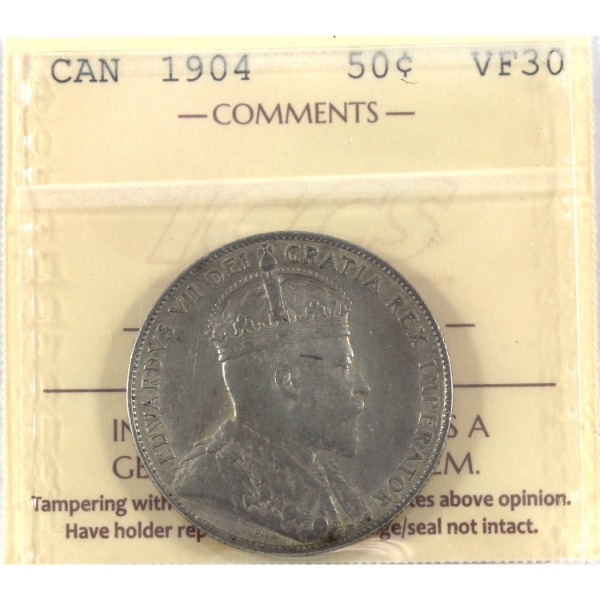 50-cent 1904 ICCS VF30