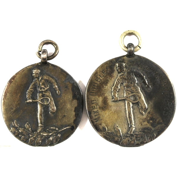2x 1913 & 1925 Championship Medals Sterling Silver. 2pcs.