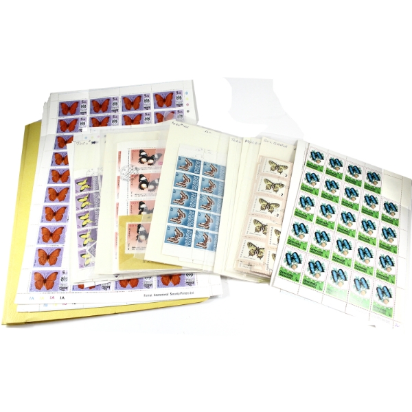 Bulk Lot of World Stamps w/ Butterflies. 24pcs.