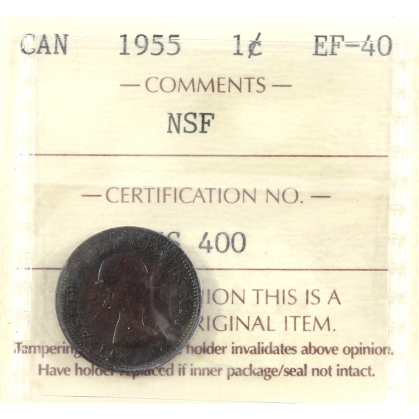 1-cent 1955 NSF ICCS EF40