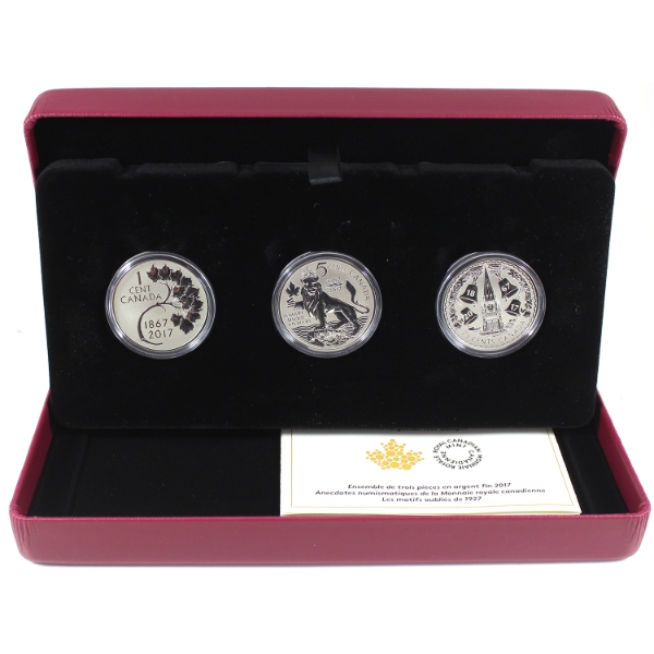 2017 RCM Coin Lore - The Forgotten 1927 Designs 3-Coin Silver Set (Tax Exempt)