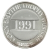 Image 2 : 1oz Enviromint LE. Mario Lemieux No 66 Conn Smythe Trophy Winner 1991 .999 Silver Round