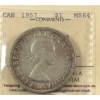Image 1 : Silver $1 1957 1 Waterline ICCS MS64