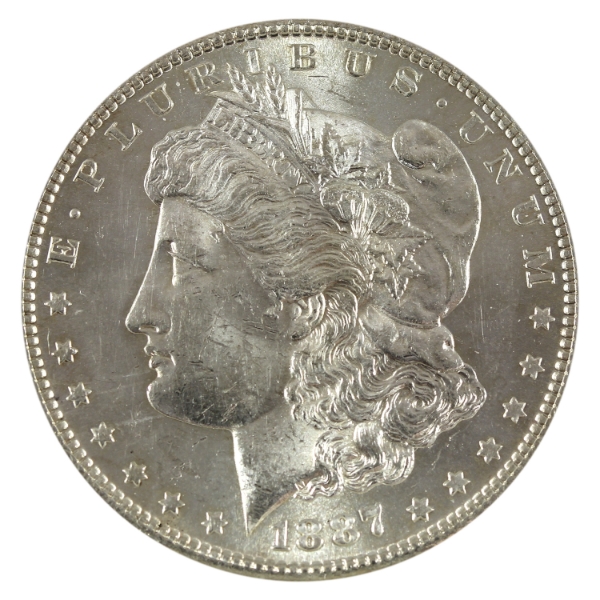 USA Silver 1887-S Morgan Dollar BU 