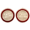 Image 2 : 2x 1oz APMEX 2023 Colourized Merry Christmas Santa & Stocking Ornament .999 Fine Silver. 2pcs 