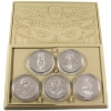 Image 1 : British Columbia 1977 Indian Heritage Series I 5-Coin Set of Nickel Trade Dollars