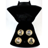 Image 1 : Niue 2011 Star Wars 4-Coin Gold Plated Copper/Zinc Set in Premium Darth Vader Mask Display.