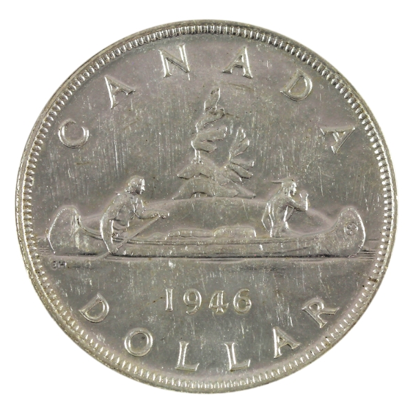 Silver $1 1946 AU-UNC (Scratched)