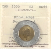 Image 1 : $2 2000 Knowledge Pedestal S ICCS MS66