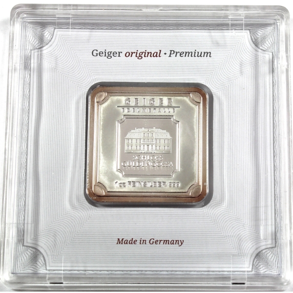 1oz Geiger Edelemetalle .999 Fine Silver Bar (Tax Exempt)