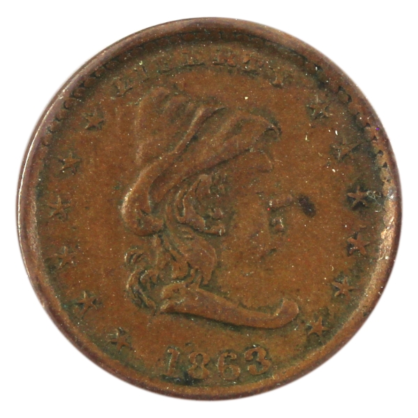 USA 1863 Our Army Civil War Token 2.16g-Copper, 18.5mm.