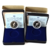 Image 1 : Yugoslavia 1984 Sarajevo XIV Olympics Figure Skating Proof Sterling Silver. 2pcs.