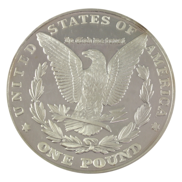 1 Pound USA Morgan Dollar Replica .999 Fine Silver Round (Tax Exempt)