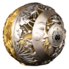 Image 5 : Samoa Silver 2024 $5 Filigree Spherical Sun and Moon w/ Partial 24-Karat Gold Plating (Tax Exempt)