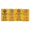 Image 1 : 4x 1/100oz Scottsdale Mint .9999 Fine Gold Bars. 4pcs. (Tax Exempt)