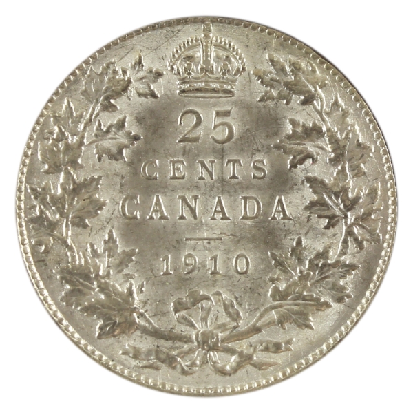 25-cent 1910 MS62