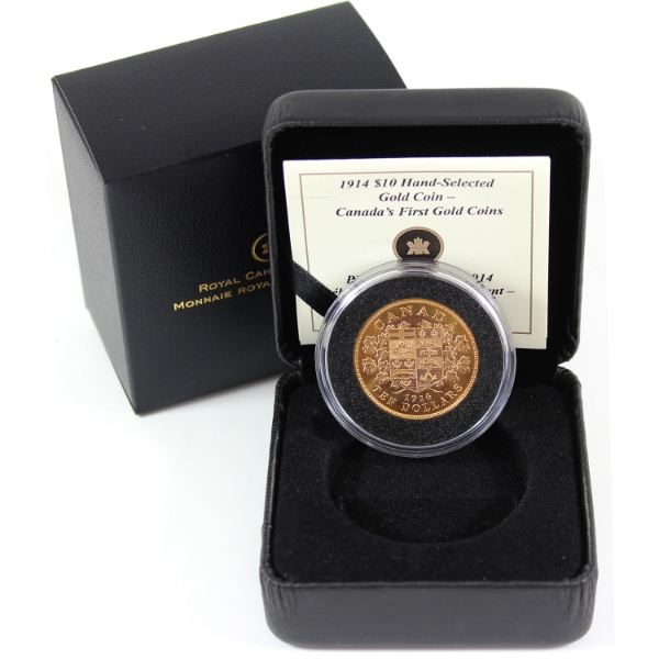 1914 Gold $10 Hand-Selected Gold Coin - Canada's First Gold Coins in RCM Packaging