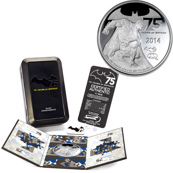 Niue Silver 2014 $5 DC Comics-75 Years of Batman 2oz Fine Silver Proof Set